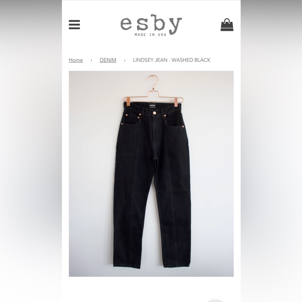 Esby Lindsey Jeans - Washed Black